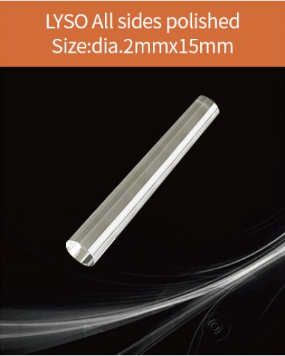 LYSO Ce scintilltion crystal, Cerium doped Lutetium Yttrium Silicate scintillation crystal, LYSO Ce scintillator crystal, dia.2x15mm